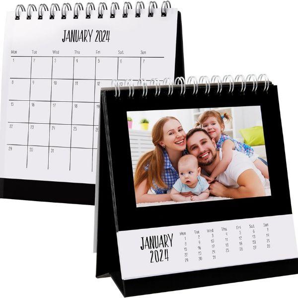 Personalized 2024 Photo Desk Calendar 50th birthday gift ideas for mom