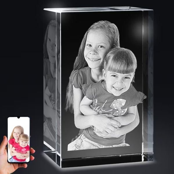 Personalized 3D Crystal Photo, capturing cherished moments for a 30th anniversary.