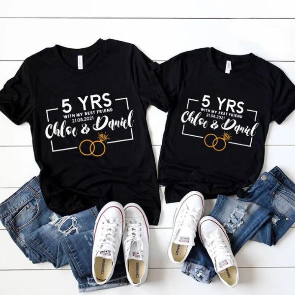 Personalized 5th Anniversary Shirt, a fun and memorable 5 year anniversary gift.