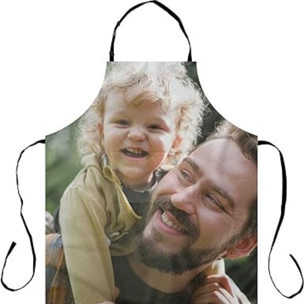 Personalized Apron with family photos, ideal photo gifts for dad who loves cooking