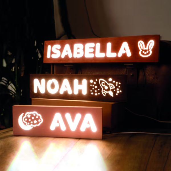 Personalized Baby Toddler Night Light as bringing sweet dreams to Baby Day nights.