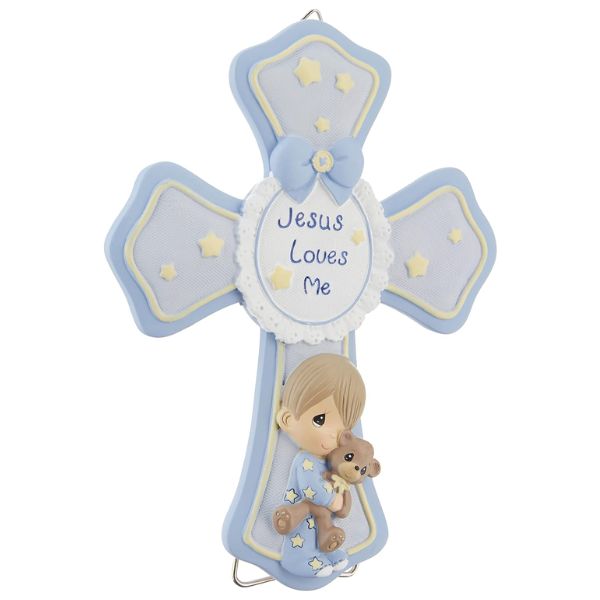 Personalized Keepsakes: A personalized baptism cross with the child's name and baptism date.