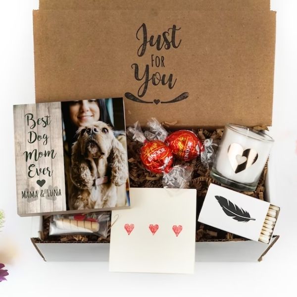 Personalized Best Dog Mom Gift Box christmas gift for dog mom