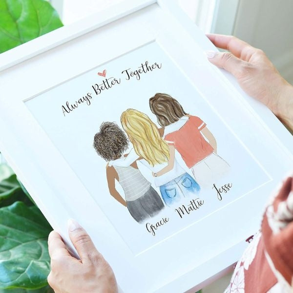 Personalized Best Friend Print Art - Personalized best friend print art to commemorate your special bond.