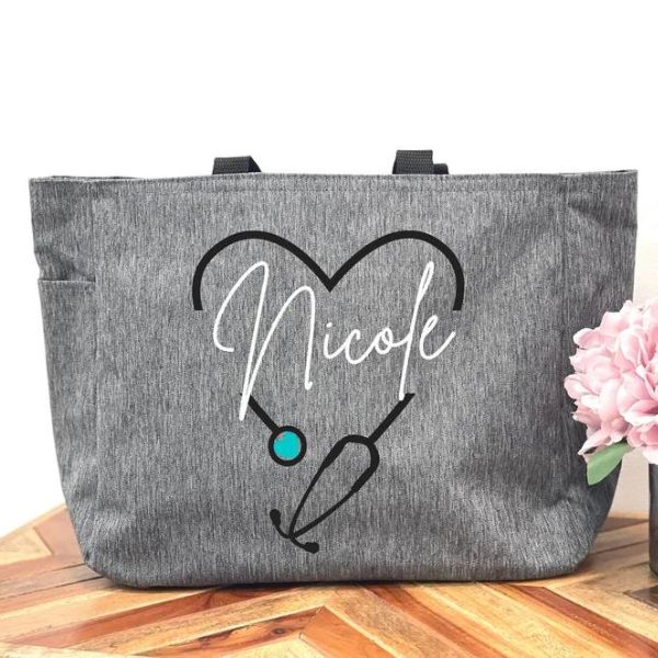 Personalized Canvas Tote Bag for Female Doctors, a versatile and stylish carryall for the multitasking female doctors on the go.