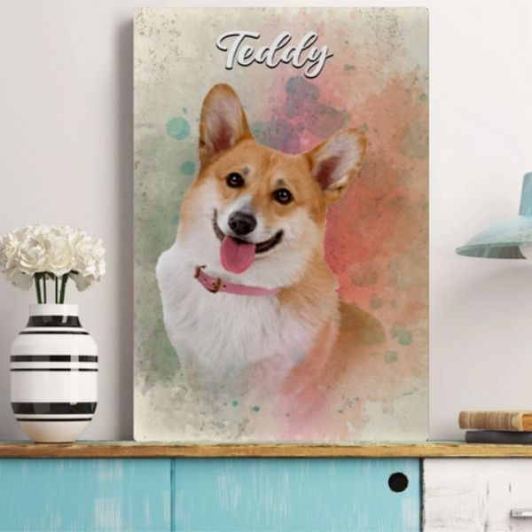 Personalized Canvas Wall Art Gift For Dog christmas gift for dog mom