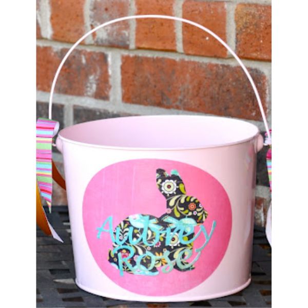 Make Easter egg hunts personal with Personalized Chalkboard Easter Buckets as a customizable and festive DIY touch.