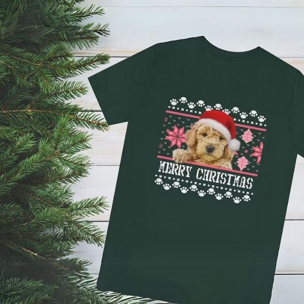 Personalized Christmas Graphic T Shirt christmas gift for dog dad