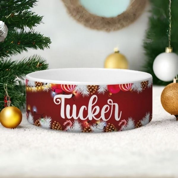 Personalized Christmas Pet Bowl christmas gift for dog dad