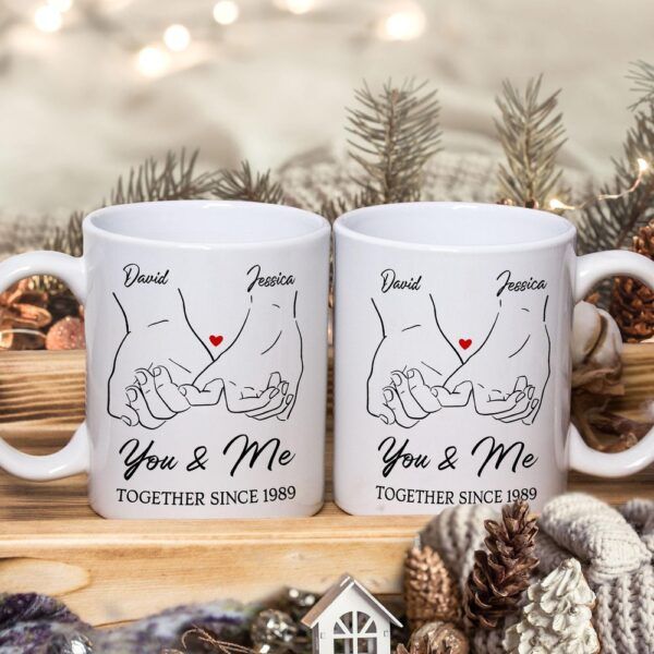 Personalized Couple Mug You And Me celebrates shared moments over coffee or tea on Father's Day.