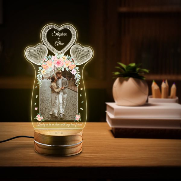 Personalized Couple Night Light Together We Built A Life We Loved illuminates their journey.