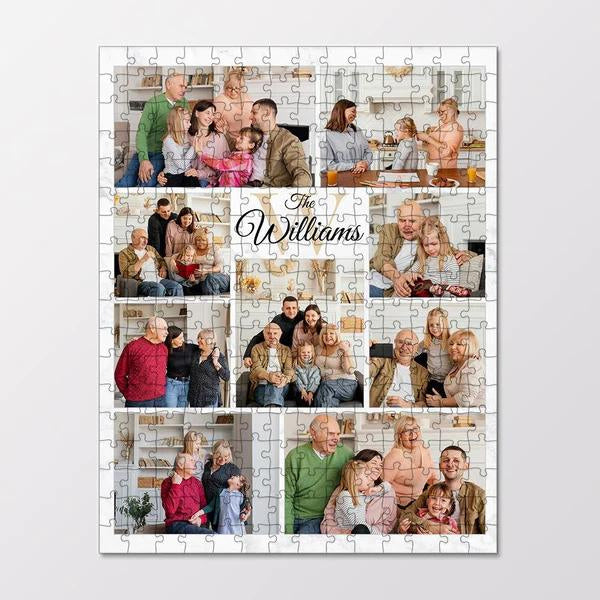 Personalized Family Name Jigsaw Puzzles, fun and engaging retirement gifts for mom.