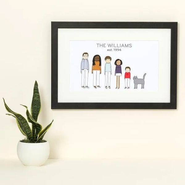 Personalized Family Print - unique artwork mother's day gifts.