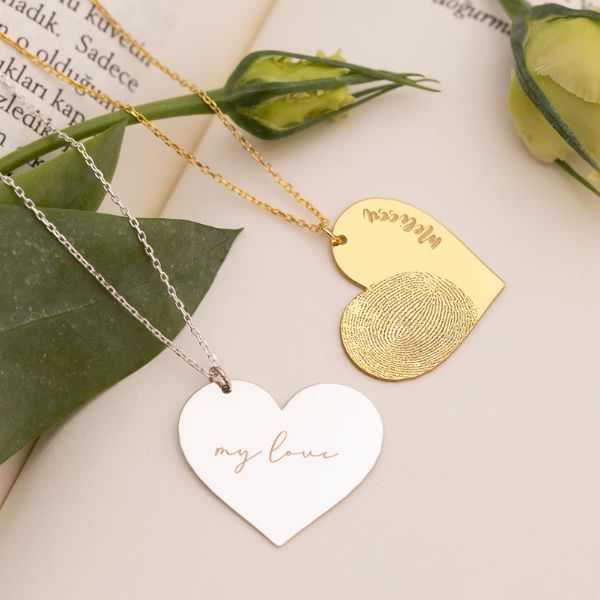 Unique Personalized Fingerprint Memorial Necklace, keeping loved ones close