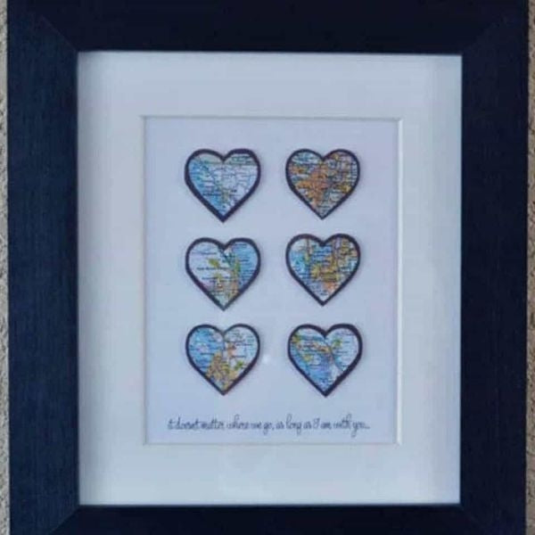 Commemorate your love's journey with Personalized Heart Map Art.