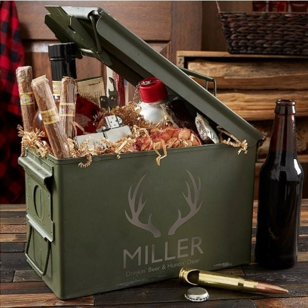 Personalized Hunting Ammo Box, customized ammunition storage for hunting enthusiasts.