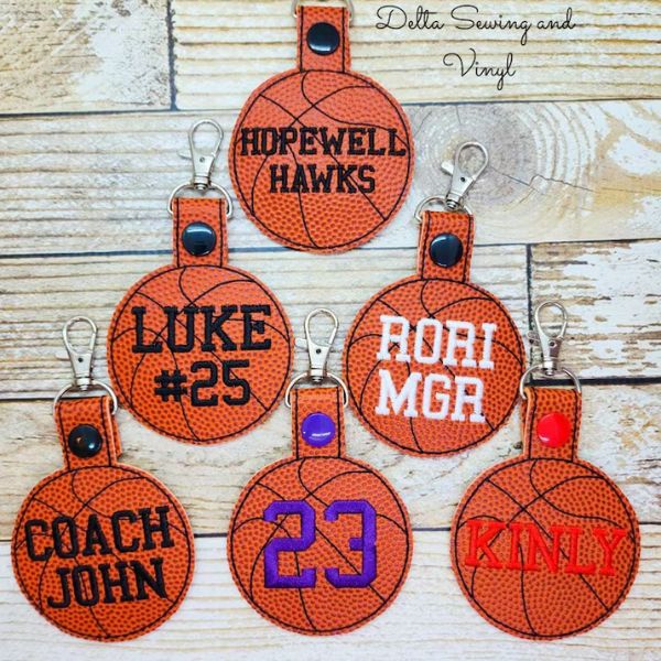 Personalized keychain with coach's name - basketball coach gifts