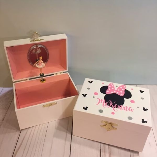 Personalized Musical Jewelry Box christmas gift for newborn