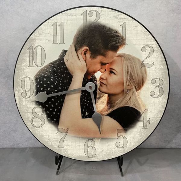Wall clock featuring personalized family member numbers, ideal for 60th anniversary.