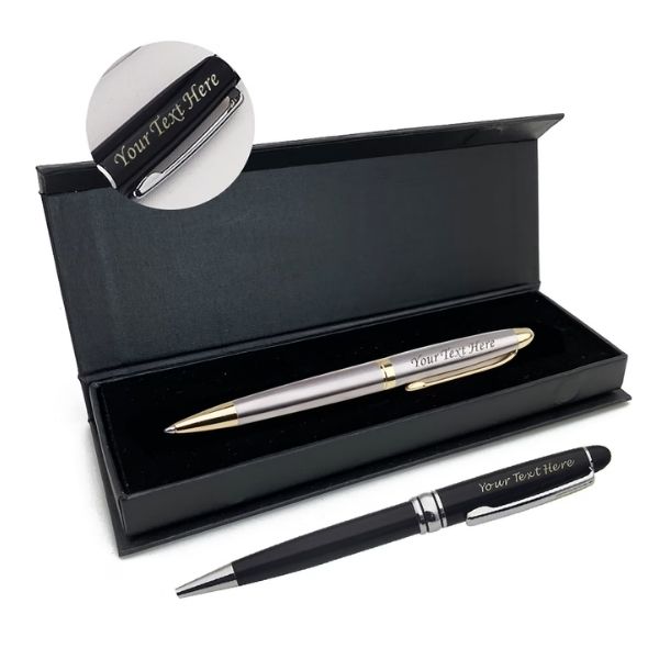 Personalize the everyday with a Personalized Pen Steel Ballpoint Pen, a unique option for teacher valentine gifts.