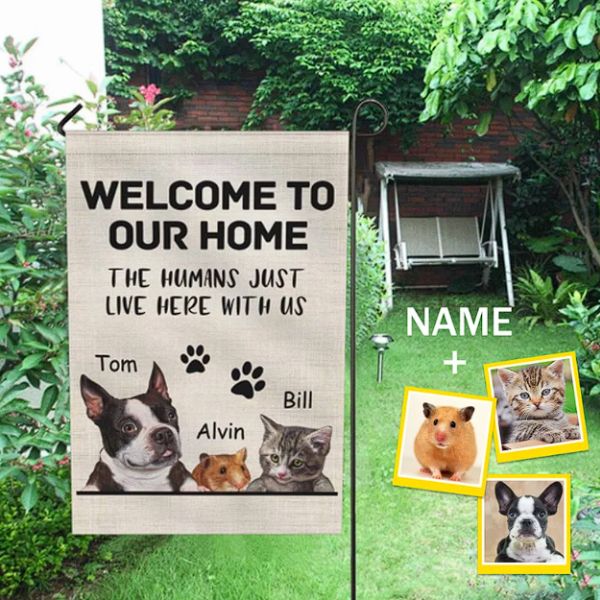 Personalized Pet Face Garden Flag as a unique and endearing Easter gift for wives.