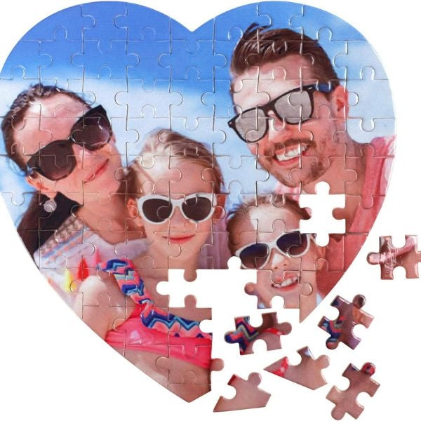 A fun and engaging Personalized Photo Puzzle featuring a cherished family photo, a creative Mother's Day gift that kids can personalize.