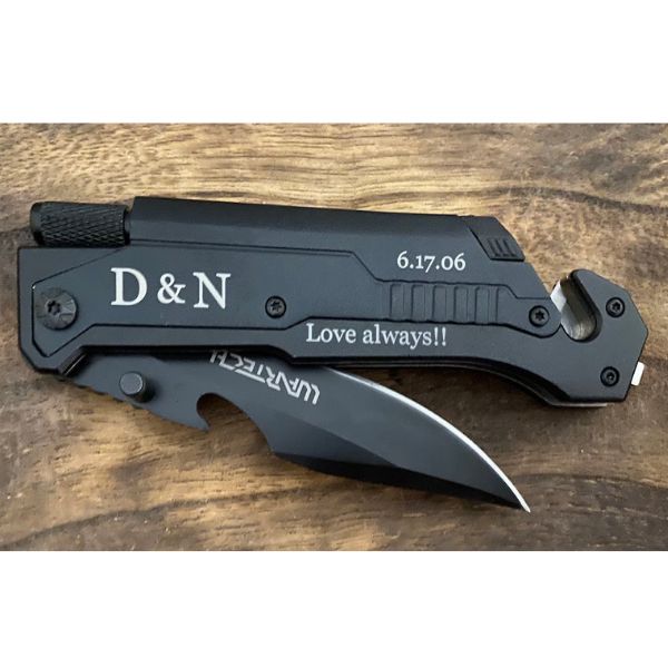 Personalized Police Office Pocket Knife, a practical and meaningful retirement gift.