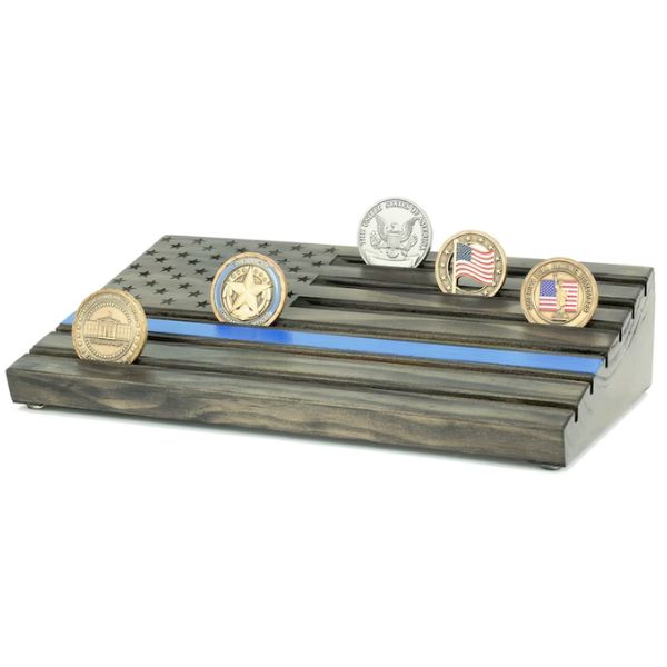 Personalized Police Retirement Challenge Coin Holder, a unique keepsake for retiring officers.