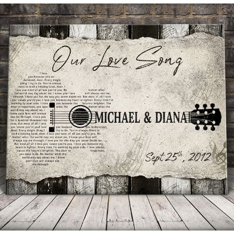 Personalized Song Lyrics On Canvas Music Wall Art: Elevate the retiree's space with a touch of humor and personalization.