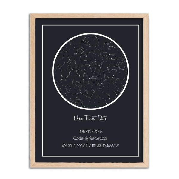 Map your love story with a Personalized Star Map, a sentimental and unique anniversary gift that commemorates a special moment.