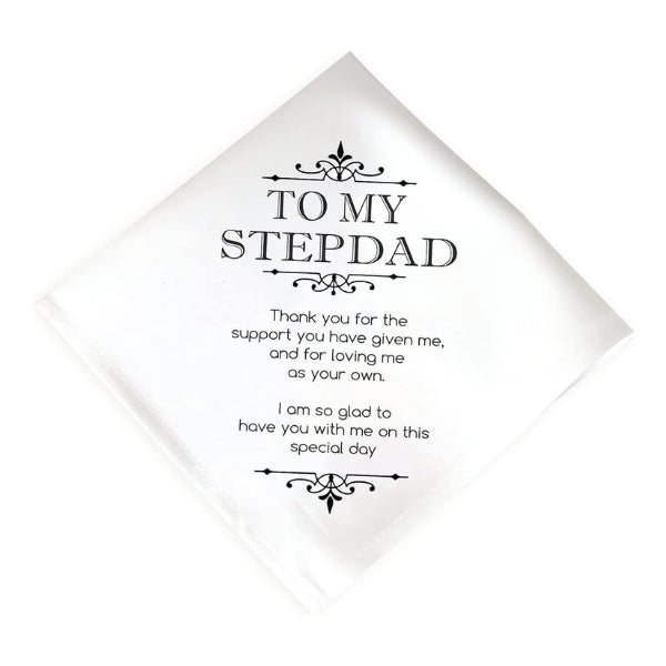 Personalized Step Dad Handkerchief christmas gift for step dad