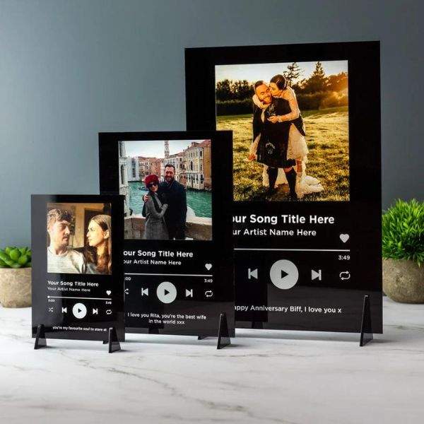 Personalized Upload Photo Acrylic Plaque, a modern and sleek anniversary gift for your girlfriend