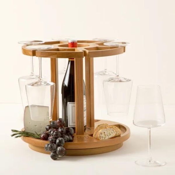 Personalized Wine and Cheese Carousel - elegant mother's day gifts for entertainers