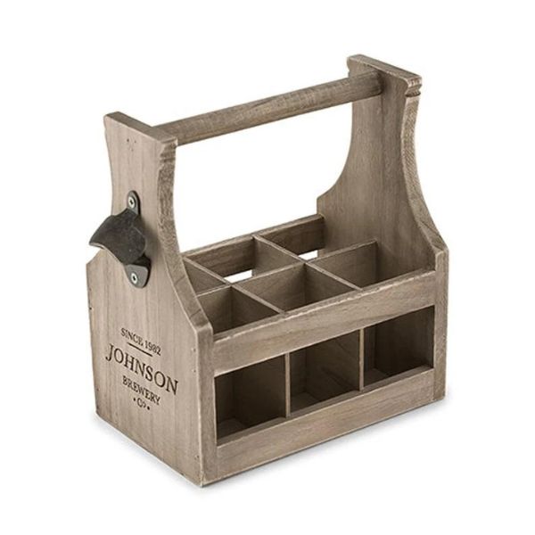 Personalized Wooden Beer Caddy is a unique carrier for couples' favorite brews on Father's Day.