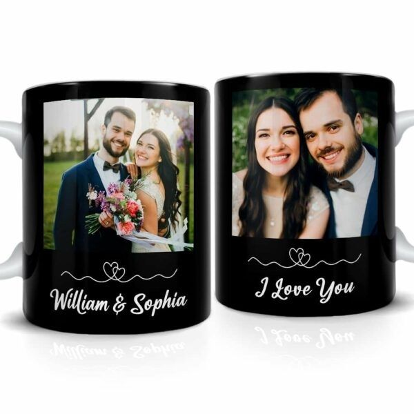 Personalized photo mug for couples as perfect Valentine gift