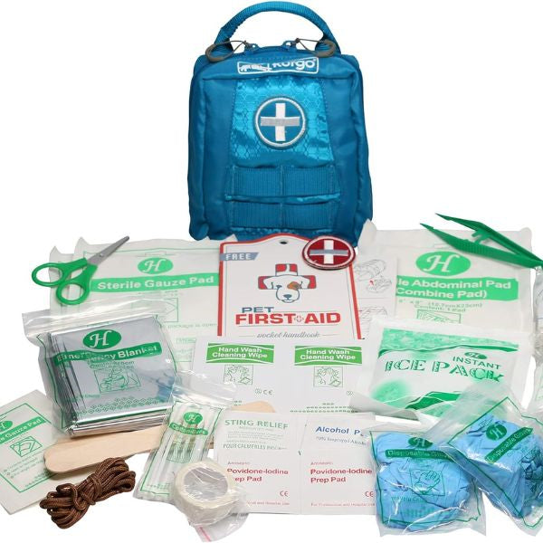 A well-equipped pet first aid kit, a must-have gift for responsible dog moms.