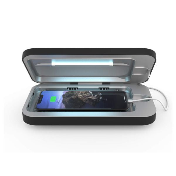 PhoneSoap 3 UV Cell Phone Sanitizer & Dual Universal Cell Phone Charger Box, a tech-savvy gift for nurse practitioners.