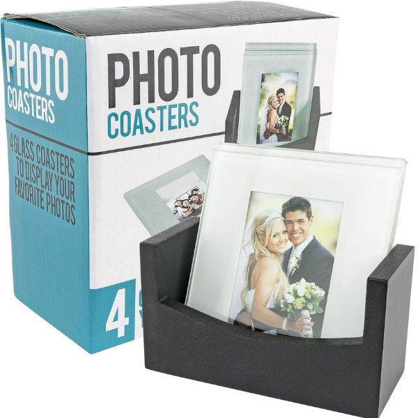 Photo coasters are a perfect choice for DIY gifts for grandma, displaying cherished memories on every sip.