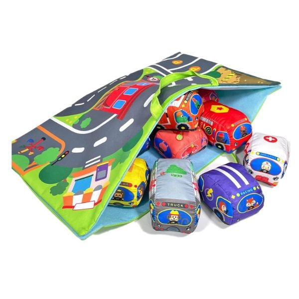 Zoom into fun with the Plush Car Toy - a perfect Christmas gift for tiny car enthusiasts.