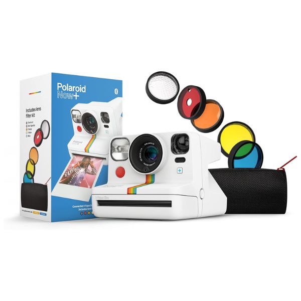 Polaroid Now+ White (9062) Bluetooth Connected Instant Film Camera, a modern and creative gift for capturing memories.