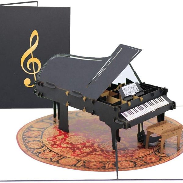 Strike a chord of gratitude with the PopLife Grand Piano 3D Pop Up Thank You Card, a unique and artistic way to express your appreciation.