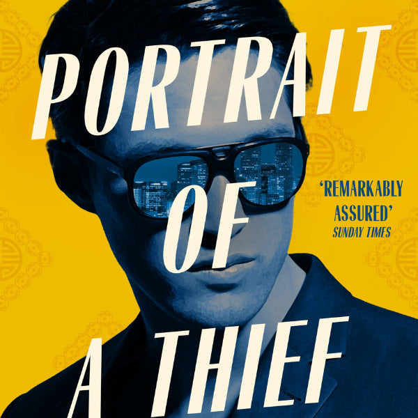 A visually captivating book cover for 'Portrait of a Thief: A Novel,' an intriguing and suspenseful read, perfect as a new year gift