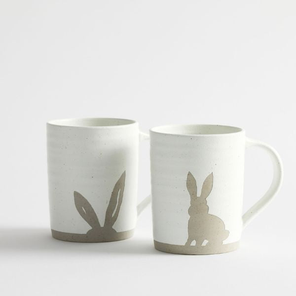 Quaint Pottery Barn Farmstead Bunny Ears Stoneware Mugs, a cozy Easter gift for wives.