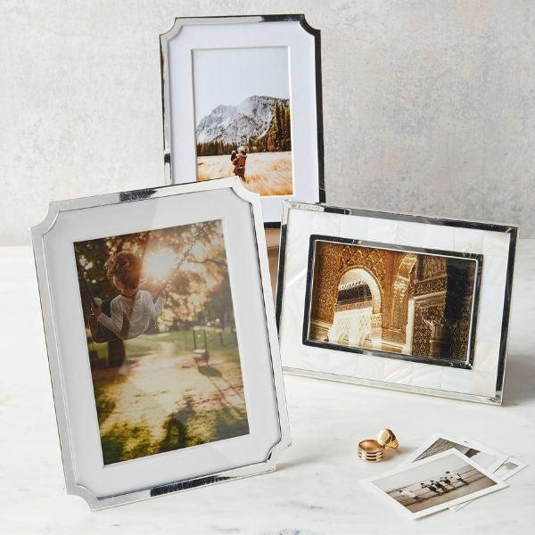 Pottery Barn Mother of Pearl Frame is an elegant Mother's Day gift for mother-in-law.