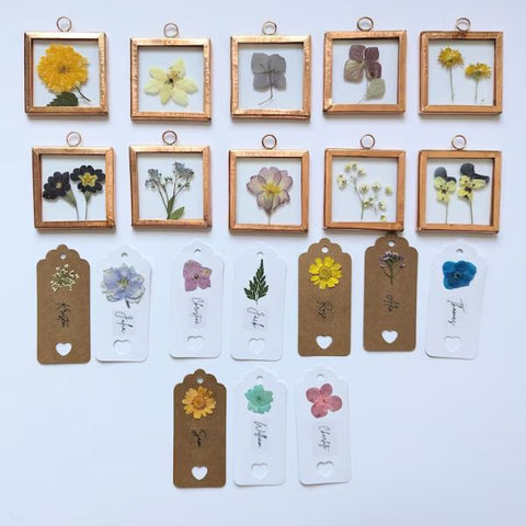 Delicate pressed flower artwork, a beautiful wedding gift.