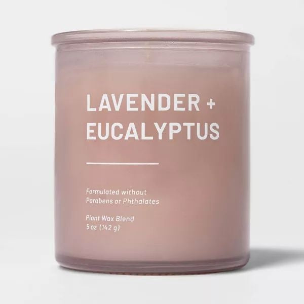 Project 62 Glass Jar Lavender and Eucalyptus Candle, ideal for a serene last minute Valentine's Day gift.