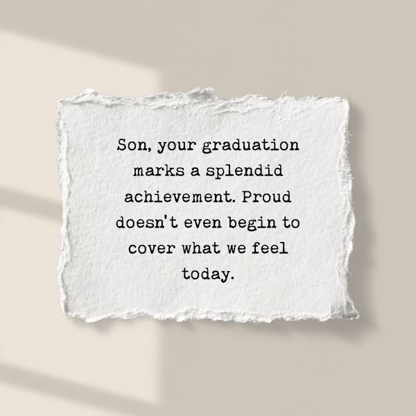 A motivational graduation quote on a light background.