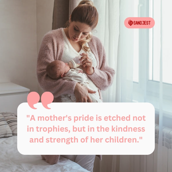 Mother gazes adoringly at her newborn, representing the pride in proud to be a mother quotes.