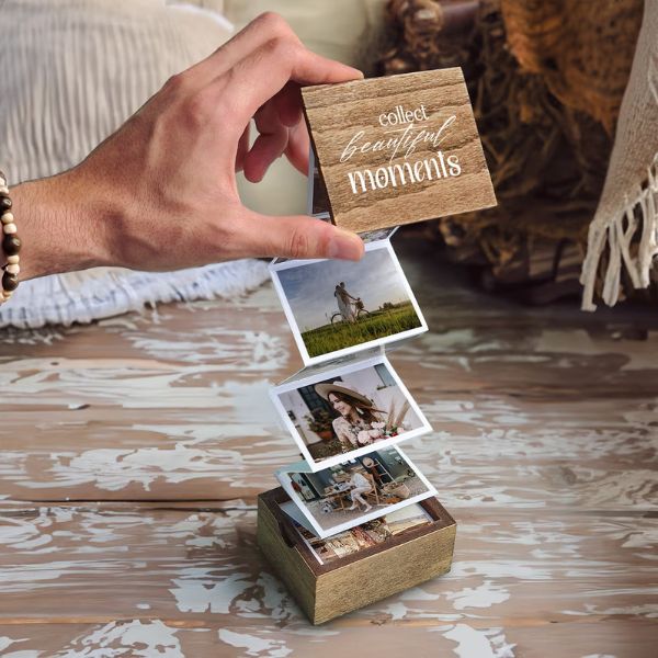 Capture cherished moments with a pull-out photo album for the perfect teacher gift.