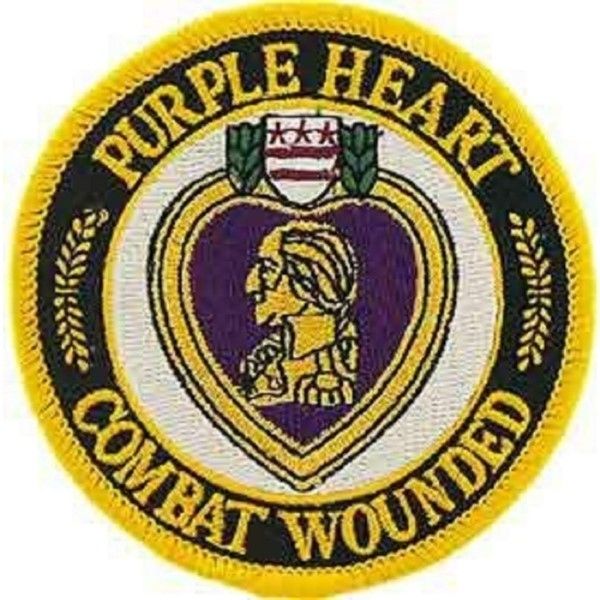 Close-up of a Purple Heart medal, symbolizing bravery and sacrifice